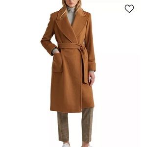 Ralph Lauren Wool Blend Wrap Coat